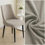 1/2/4/6 tk Sametist toolikate Veniv Kaarjas V&auml;ike Tugitooli Kate S&ouml;&ouml;gitooli Libikate Peokorraldus Hotell Kodu Dekoratsioon 4pcs Chair Cover gray