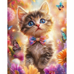 5d teemantmaaling kass loom t&auml;is &uuml;mmargune ruudukujuline teemanttikandid kivist pildid kodukaunistus Full Round 20x30CM