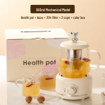 Multifunktsionaalne Klaasist Teekeetja Kodu ja Kontori jaoks - V&auml;ike Elektriline Lilledega Teekann Kingitus Health Cup