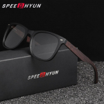 SPEEDHYUN Vintage Must P&auml;hklipuu P&auml;ikeseprillid Puit Polariseeritud P&auml;ikeseprillid K&auml;sitsi valmistatud UV400 Reisiprillid