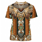 Meeste 3D prindiga India stiilis T-s&auml;rgid Retro p&otilde;lisameeriklaste India mustriga l&uuml;hikeste varrukatega T-s&auml;rk Moodsad topid 2XL