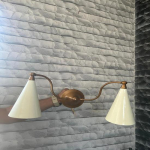 Inspireeritud disainiga kaheharuline seinavalgusti Elegantne valgusti kodu, kontori sisustuseks Kaasaegne seinavalgusti