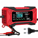 12V 6A Autolaadija Impulssremont LiFePO4 14.6V Nutikas Kiirlaadimine AGM S&uuml;gava Ts&uuml;kli GEL Plii-Happe Laadija Autole Mootorrattale EU Plug punane
