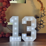 2 tk DIY 73 cm digitaalne valgus valge valgusega 3D KT-plaat digitaalne mudel s&uuml;nnip&auml;evaks, aastap&auml;evapeoks, 18. eluaastaks, 20. eluaastaks 13