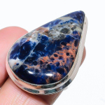 Sodalite Handmade 925 Sterling Silver Gift Jewelry Ring Size 8 a3a17