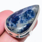 Sodalite Handmade 925 Sterling Silver Gift Jewelry Ring Size 9 g7w30