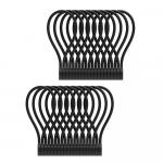 Korduvkasutatavad silikoonist magnetilised kaablisidemed/magnetilised keerdsidemed komplekteerimiseks ja korraldamiseks, 20 pakki, must