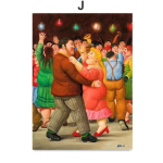 Fernando Botero Naised Tantsimas Tsirkus Seinakunst L&otilde;uendimaal P&otilde;hjamaade Plakatid ja Tr&uuml;kised Seinakujundus Elutoa Kaunistamiseks 16x20inch 40x50cm