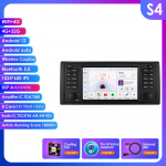 Hizpo Intelligent 8GB 128GB AI H&auml;&auml;ljuhtimisega 2 Din Android Auto Raadio BMW 5 E39 1995 - 2003 E53 X5 M5 Carplay 4G Net Autole Multimeedia GPS 2din Autoraadio S4 8Core 4G 32G AI