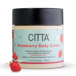 CITTA Strawberry Body Cream For Women & Men | Body Moisturizer Cream With Shea Butter & Vitamin E For All Skin Types | 100 gm