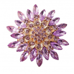 Luksuslik teemantidega inkrusteeritud liblikpross, naiste luksuslik Sense, rinnalill, mitmek&uuml;lgsed r&otilde;ivaaksessuaarid lilla