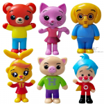 6 tk/komplekt Armas Plim Kloun Anime Kuju M&auml;nguasi PVC Valgustus Haridus Mudel Nukud Lastele Kingitus Laua Kaunistused