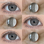 EYESHARE 1 Pair BUBBLE Gray Contact Lenses for Eyes Brown Natural Korean Softlens Beauty Eye Makeup Lens