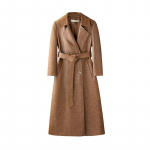 Elegantne Naiste Pikk Trench-mantel Vintage Nahast &Uuml;ler&otilde;ivas Slim Fit Keskmise Pikkusega Kevad S&uuml;gis Pealisr&otilde;ivad M kaamel