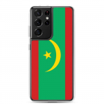 Coque T&eacute;l&eacute;phone &ndash; Samsung &ndash; Galaxy S21 Ultra &ndash; Drapeau de la Mauritanie &ndash; Souple &ndash; mitmev&auml;rviline