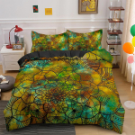 Ps&uuml;hhedeelne Boho Luksuslik Voodipesukomplekt 2/3 tk Padjap&uuml;&uuml;riga King Mandala Tekikott Queen Tekikott Pol&uuml;ester Tepitud Kate 155x215cm 3pcs