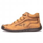 K&auml;sitsi valmistatud l&otilde;hestatud nahast saapad Meeste jalan&otilde;ud Mugavad poolsaapad meestele vabaajajalatsid 48