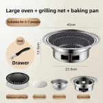 Multifunktsionaalne s&ouml;egrill, Kodune Korea BBQ grill, Kaasaskantav telkimisgrillpliit, Lauapealne suitsugrill gray