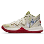 Bandulu x Nike Kyrie 5 EP Tikitud Pritsmed Meeste Tennised Kreemjas helekollane-roheline-punane CK5837-100 42.5