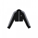 Adidas Originals Trefoil Stripe T&otilde;mblukuga L&uuml;hike Jakk Seisva Kraega Naiste Jakk Must IP3004 XXS