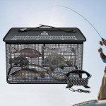 Float Basket ing Storage Cage Multifunctional Guard Bag Minnows Bucket Orange 34 x20cmx28cm