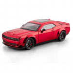 1/24 Dodge Challenger SRT Hellcat Sulamist Galvaanilise Kattega Spordauto Mudel Metallist V&otilde;idus&otilde;iduauto S&otilde;iduki Mudel Heli Valgus Laste M&auml;nguasi Kingitus punane