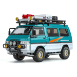 1/24 Mitsubishi Delica MPV Sulamist Auto Mudel Die-cast Metall Klassikalised Kaubikud Auto Mudel Heli ja Valgus Laste M&auml;nguasi Kingitus kollane