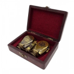 Retro teatri binokkel puidust karbis 12,5 cm