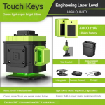 8/12/16 joone uus lasernivelliir kaasaskantav isetasanduv rohelise valguse projektor 360&deg; horisontaalsed ja vertikaalsed ristjooned m&otilde;&otilde;teriistad