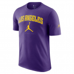 Jordan X NBA koost&ouml;&ouml; Los Angeles Lakers Essentials Mugav pehme niiskust juhtiv jahutav l&uuml;hikeste varrukatega T-s&auml;rk Meeste pealsed Lilla HQ1237-504 M
