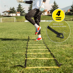Kiiruse ja agility treeningkomplekt Agility redel Jalgpalliredel 12 pulgaga 12 koonuse ja 4 vaiaga Jalgpallitreenings