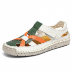 Uued suvised nahast sandaalid meestele, naistele, vabaaja slip-on mokassiinid, hingavad, pehmed rannakingad 36-45 36 beež