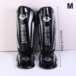 1 paar kickpoksi poksi s&auml;&auml;rekaitsmeid Muay Thai v&otilde;itluskunstide Sanda Wushu jalgade kaitsmed Taekwondo Mma v&otilde;itlus pahkluu kaitsmed M must