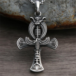 Kaelakee Vintage Ripats Amulett Talisman Ankh Rist Silm Horuse Mehed Naised Roostevaba Teras Egiptus Egiptuse Elu V&otilde;ti Usuline Ehtekarp Kingitus 1 pc