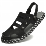 2024 Mustad K&auml;sitsi Valmistatud Nahast Meeste Kingad Suvine Uus Suur Suurus Meeste Sandaalid Meeste Sandaalid Moesandaalid Sussid Suur Suurus 38-46 46 must