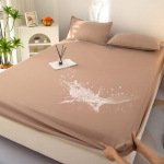 Veekindel sisse&otilde;mmeldud voodilina 360&deg; elastse kummiga madratsikaitse Kate Tekikatted &Uuml;he-, Kahe-, Kingi-, Queen-suuruses Voodilina 150x200 Sheet+2pillowcase beige