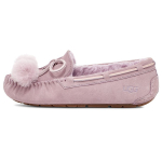 UGG Dakota Bow Pom Fliisvoodriga Soojad Slip-On Kingad Madalad Vabaajajalatsid Naiste tossud Roosa Lilla 1124030-SHAD 36 gray