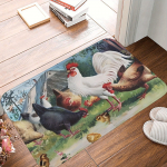 1 tk Kana mustriga k&ouml;&ouml;gimatt libisemiskindel uksematt Pop-disain Vannitoamatt Vannimatt Vaip koduvalamu pesuruumi dekoreerimiseks 1200x1600MM