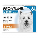 Frontline Spot On koerale - Kirpude ja puukide t&otilde;rjevahend koerale S - 2-10kg - 6 pipetti