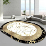 Ovaalne luksuslik elutoa vaip Kodu kaunistus Lihtne suur diivanilaud Vaibad Pestavad vaibad magamistuppa Voodi k&otilde;rvale P&otilde;randale Pehmed matid 200x300cm 78.7x118in