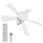 Pistikupesa Ventilaatorvalgusti Kaugjuhtimispuldiga Laeventilaator Valgustiga Reguleeritava Tuulekiirusega LED-valgusti Ventilaator Taimeriga Juhtmevaba Ventilaator Kodu Kontori jaoks