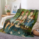 A-Anne rohelisest katusest Prindi flanelltekk. Diivan, Magamistuba. Voodi Kodukontor L&uuml;hikese une tekk Auto,Reisimine,Telkimine,Piknik Visketekk 30x40in gray