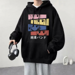 Anime Cos BOCCHI THE ROCK! Kapuuts Kessoku Band Logo Paarid Pusad Goto Hitori Ijichi Nijika Cospaly Suurem&otilde;&otilde;dulised pikkade varrukatega mees 3XL