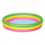 Piscine Arc en Ciel 3 Boudins - BESTWAY - Diam&egrave;tre 152 cm - PVC - Pour Enfant punane