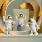 3 tk Astronauti tegevusfiguur Kodu Dekor Astronauti Kuju Uuringu Kontori Laua Dekor Esinemisobjekt Kingitus Dekoratsioon Onesize
