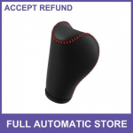 Gear Shifting Knob Cover Automatic fit for Jeep Cherokee PU Leather Black Red