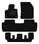 Dywaniki samochodowe welurowe czarne do: Peugeot 5008 II crossover 7os (2017-2020)