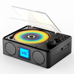 CD-m&auml;ngija Kaasaskantav Bluetooth Lauaarvuti CD-m&auml;ngijad Kodu jaoks K&otilde;laritega Laetav V&auml;ike Retro CD-m&auml;ngija LCD-ekraaniga Optiline USB must