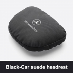 Auto peatoe nimmetugi seemisnahast v&ouml;&ouml;ga perforeeritud hingav kaelapadi Mercedes Benz GLE klassile W167 V167 C167 AMG GLE53 Black-headrest