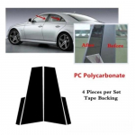 for MERCEDES CLS C219 2006-2011 window trim CLS350LS550 glossy black center pillar sticker 2006-2011 CLS 4pcs must
